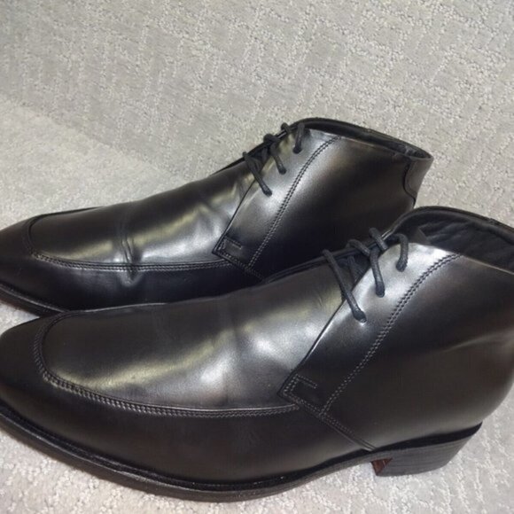 Don's MST Wall Street Mens Size 11 US Black Patent Leather Ankle Boots